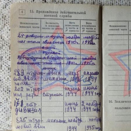 Военный билет Дроздинского Григория Ефимовича