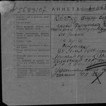 Могила парторга Федора Квитко в с. Фесюры