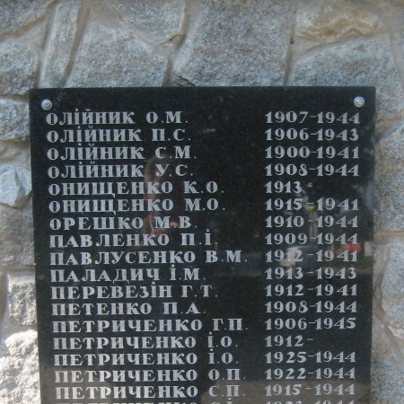 Памятник односельчанам в с. Тарасовка Киево-Святошинского района 
