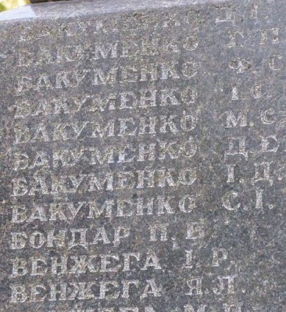 Памятник односельчанам в с. Будище Куликовского района