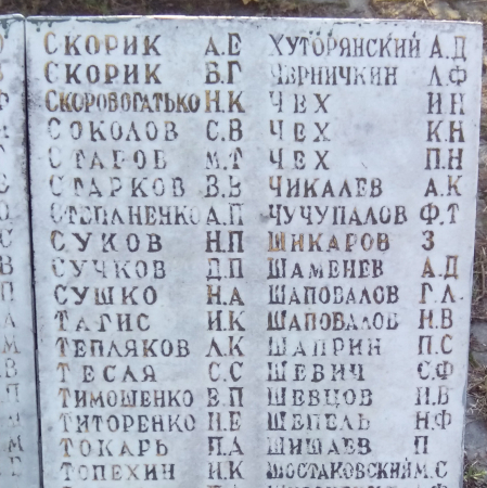 Братская могила в с. Дубиевка Черкасского района 