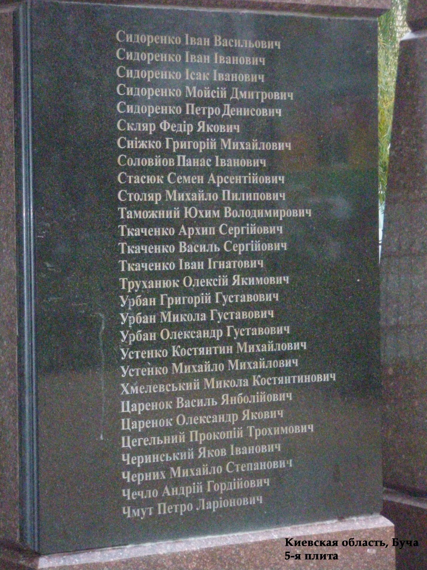 Памятник Воинам ВОВ - Киевская область, г. Буча