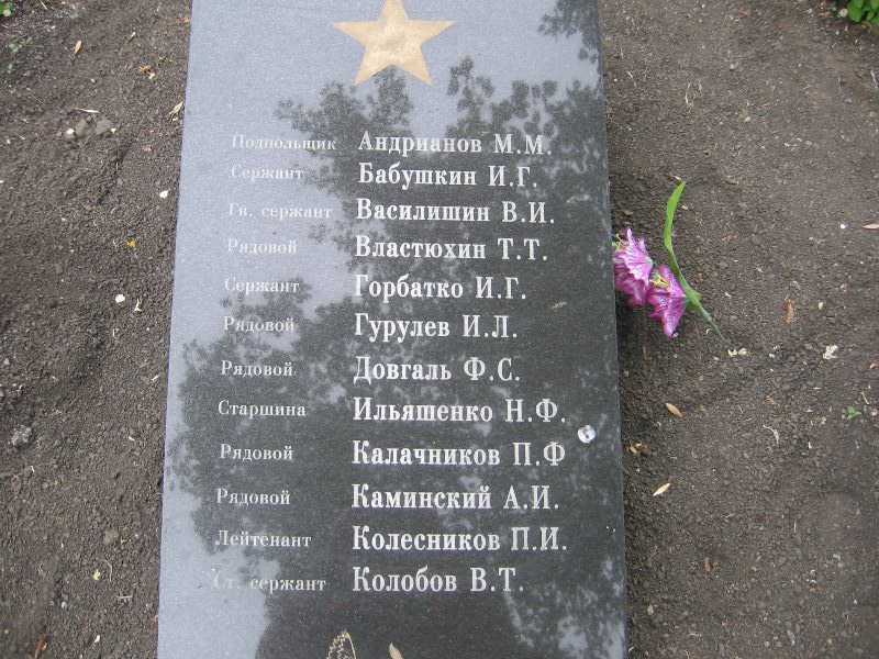 Братская могила в пгт. Бородино Тарутинского района