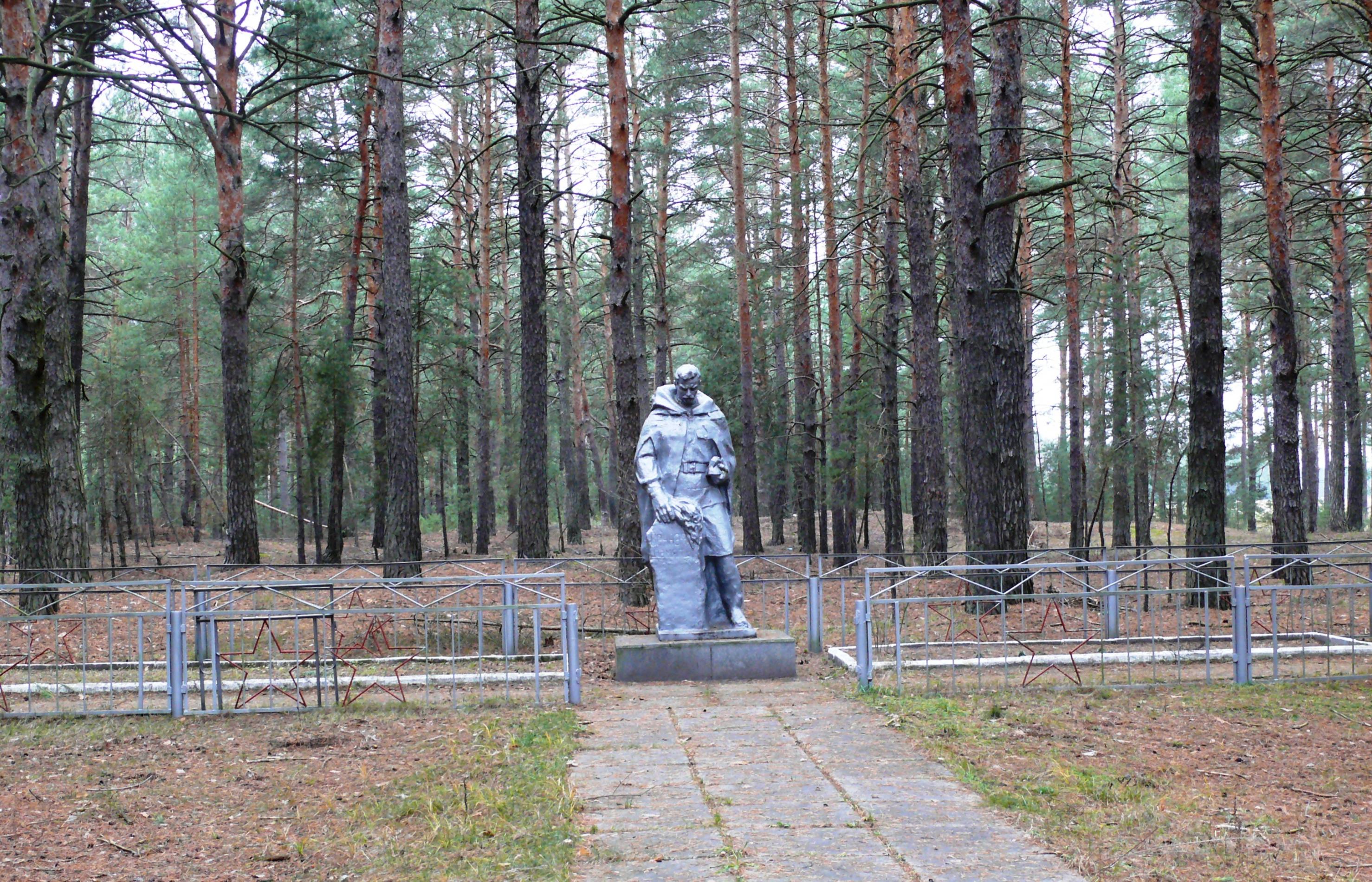 Братская могила в лесу за фермой в с. Низшая Дубечня Вышгородского района