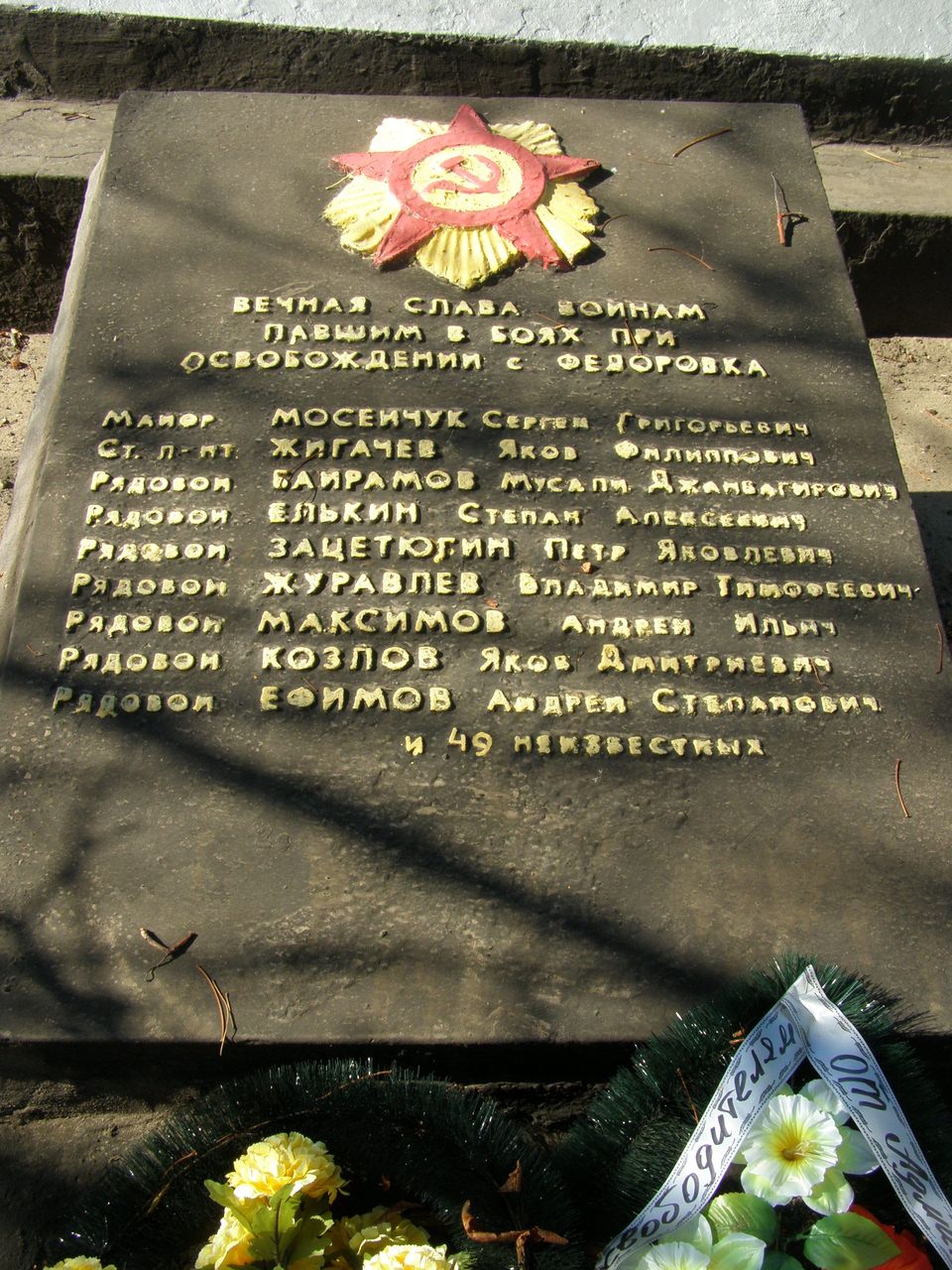 Братская могила в с. Федоровка Великоновоселковского района