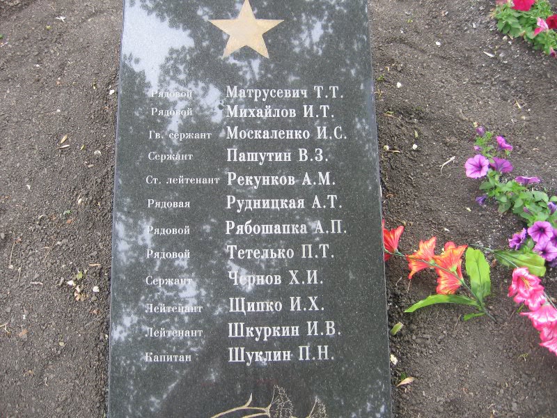 Братская могила в пгт. Бородино Тарутинского района