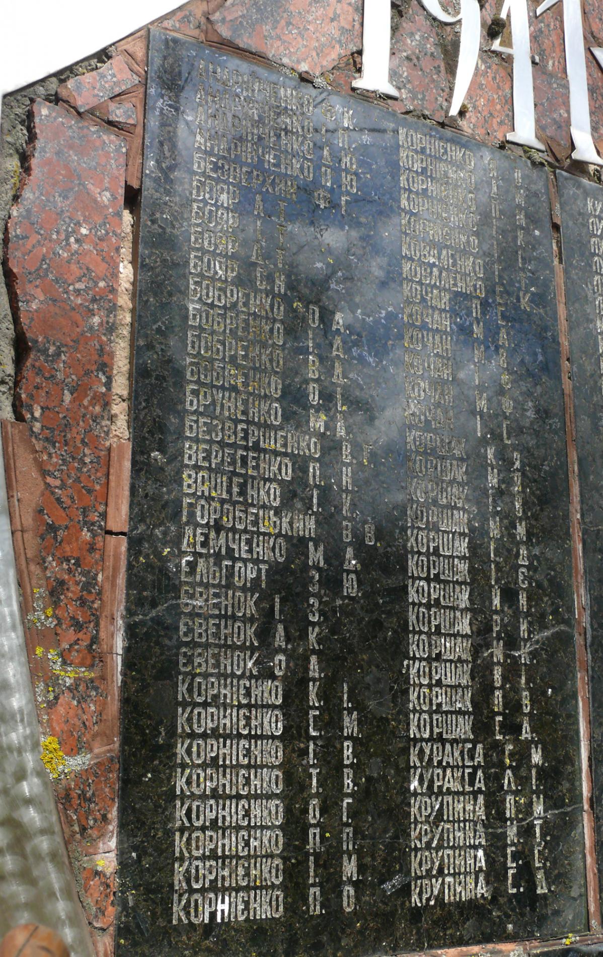 Памятник воинам-односельчанам в с. Ильинцы
