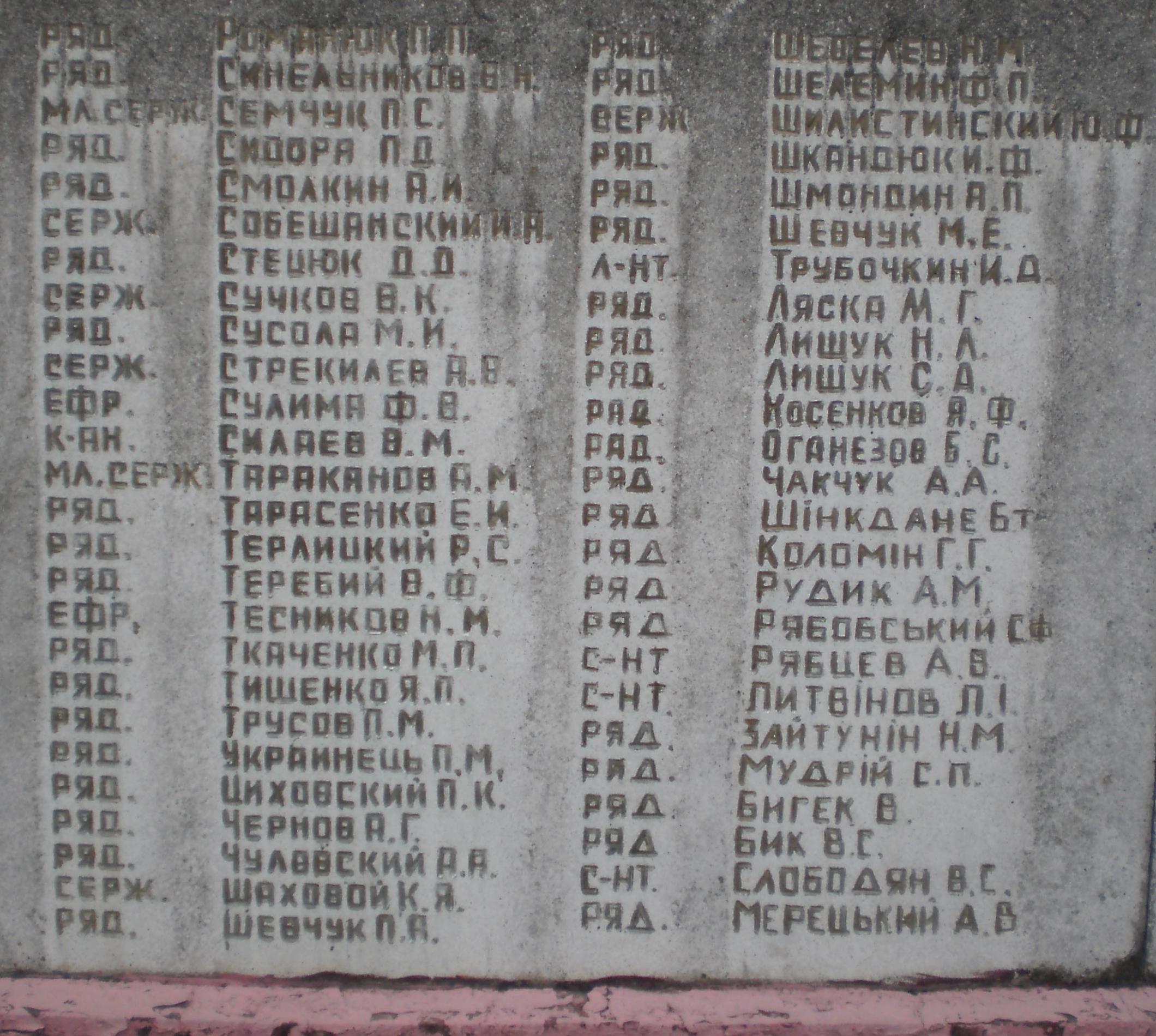 Братская могила в пгт. Большовцы Галицкого района