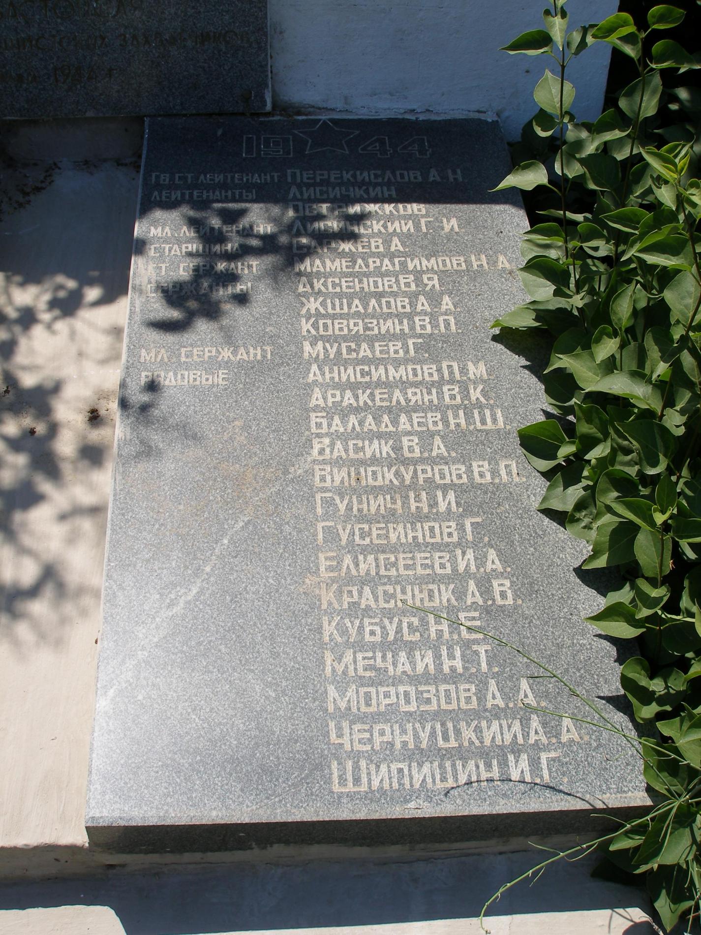 Братское кладбище Воинов Приморской Армии - 5 км. Балаклавского шоссе