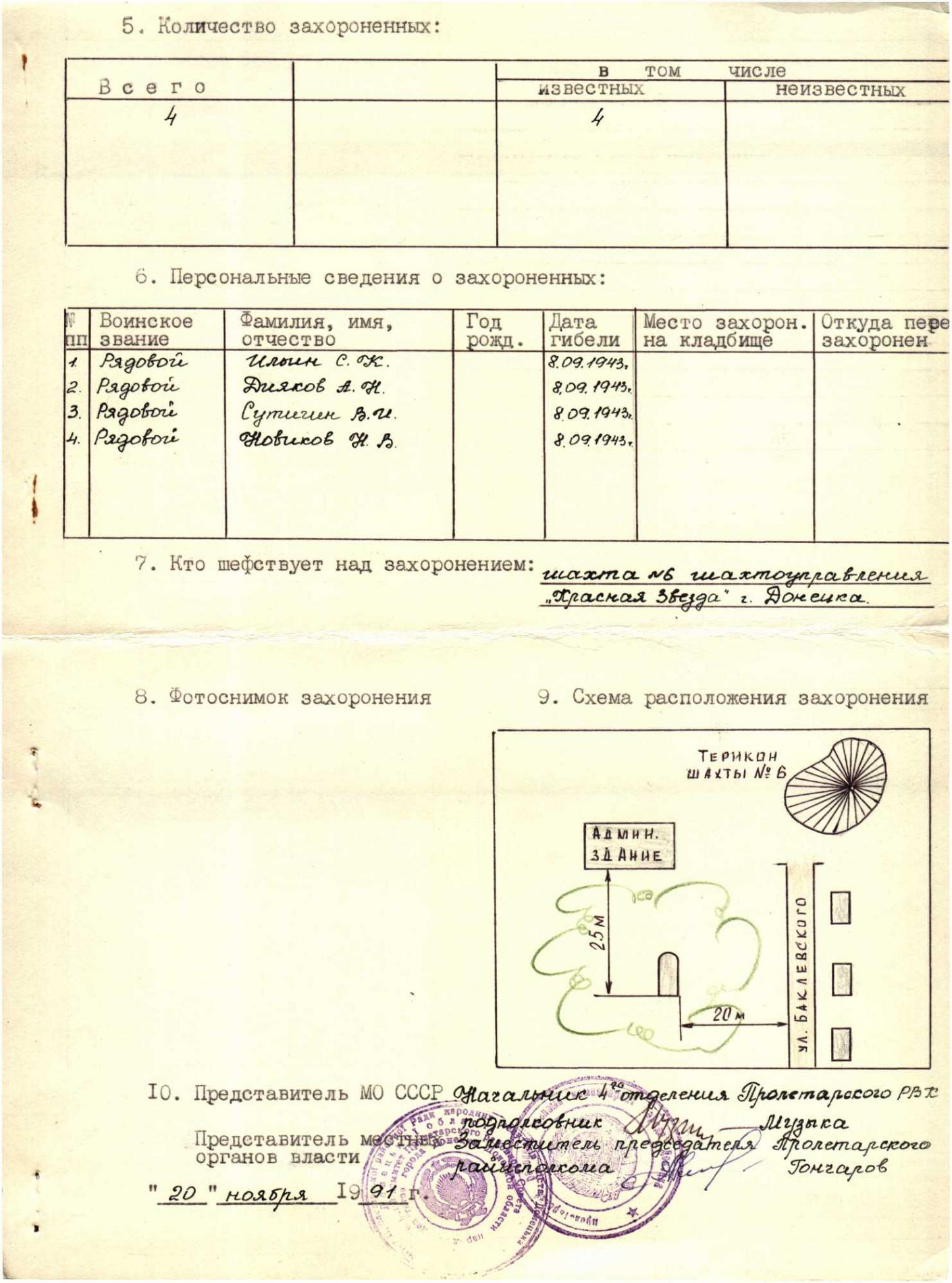 Братская могила у админздания шахты №6 "Красная звезда"