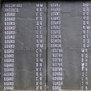 Мемориальные плиты в с. Курень Бахмачского района