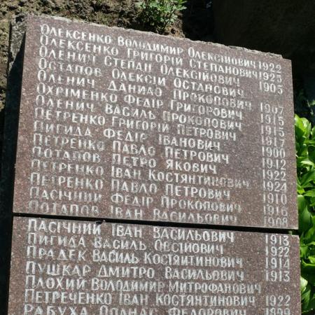 Братская могила в с. Триполье Обуховского района