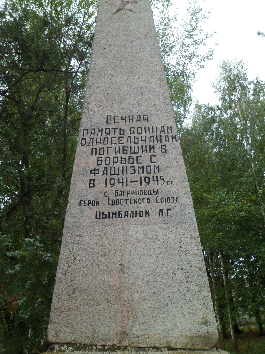 с. Багриновцы, памятный знак в честь воинов-односельчан