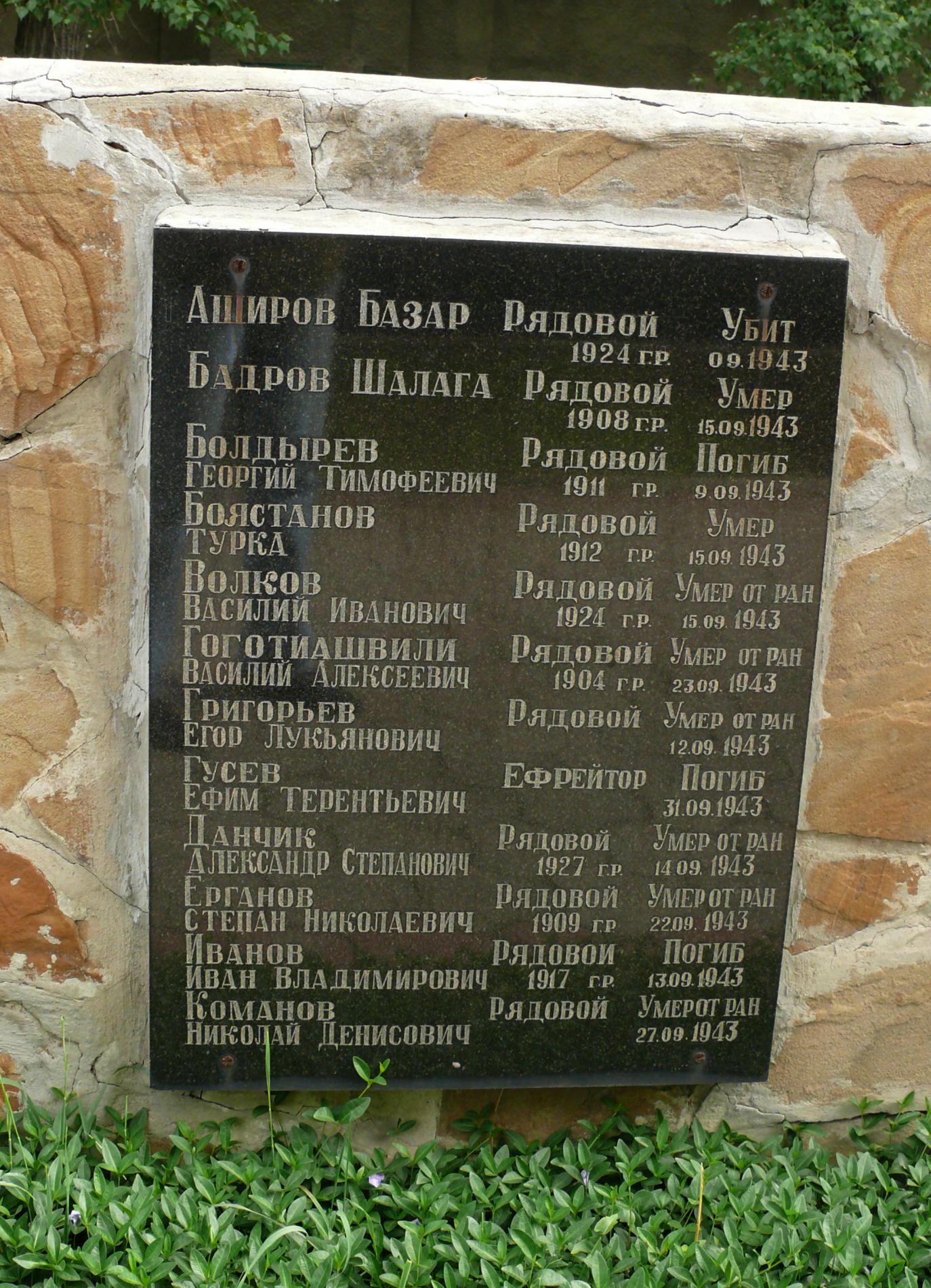 Братская могила воинов 50 Гв. стрелковой дивизии 3 Гв. стрелкового корпуса в г. Харцызск