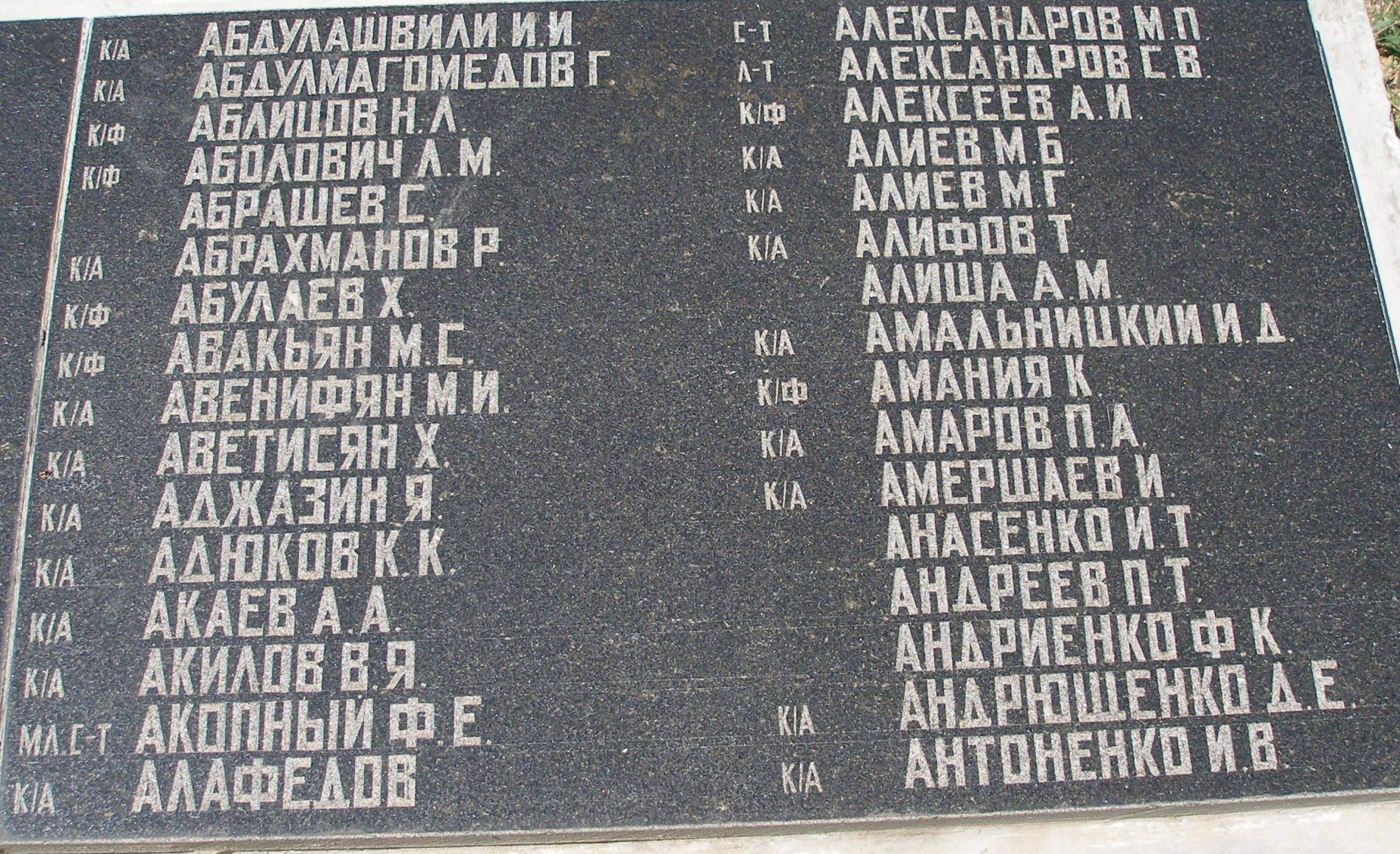 Братское кладбище защитников Севастополя 1941-1944 гг., ул. Пожарова, городское кладбище