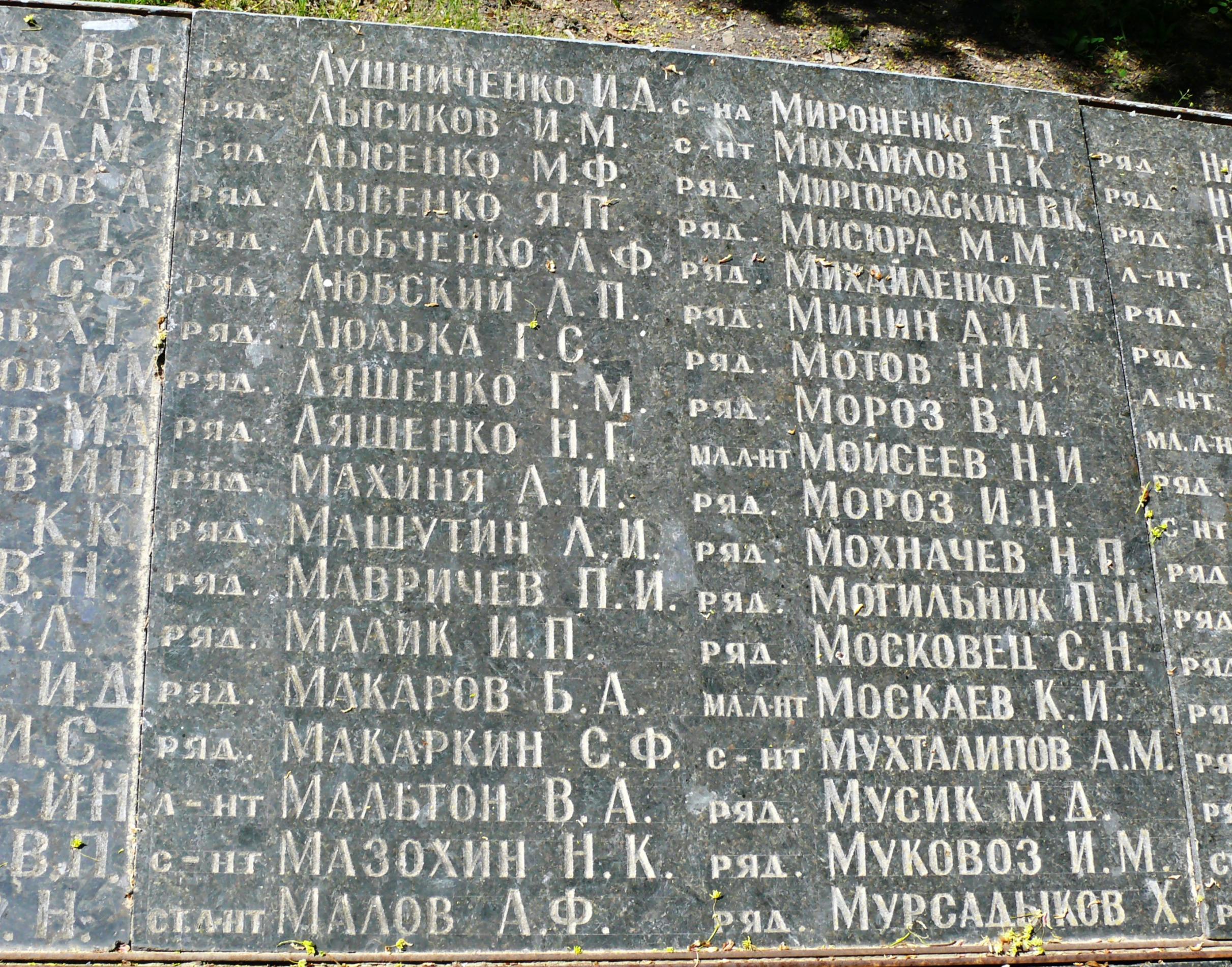 Братская могила в с. Малый Букрин Мироновского района
