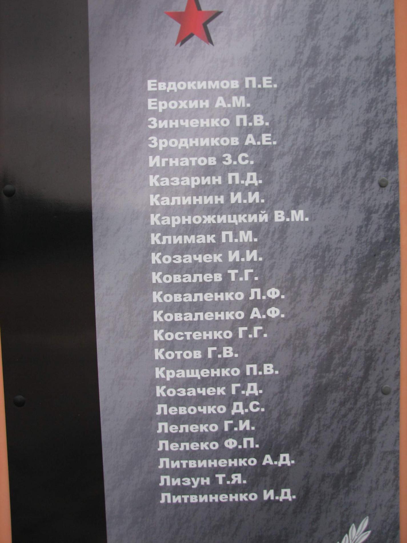 Памятник Воинам односельчанам