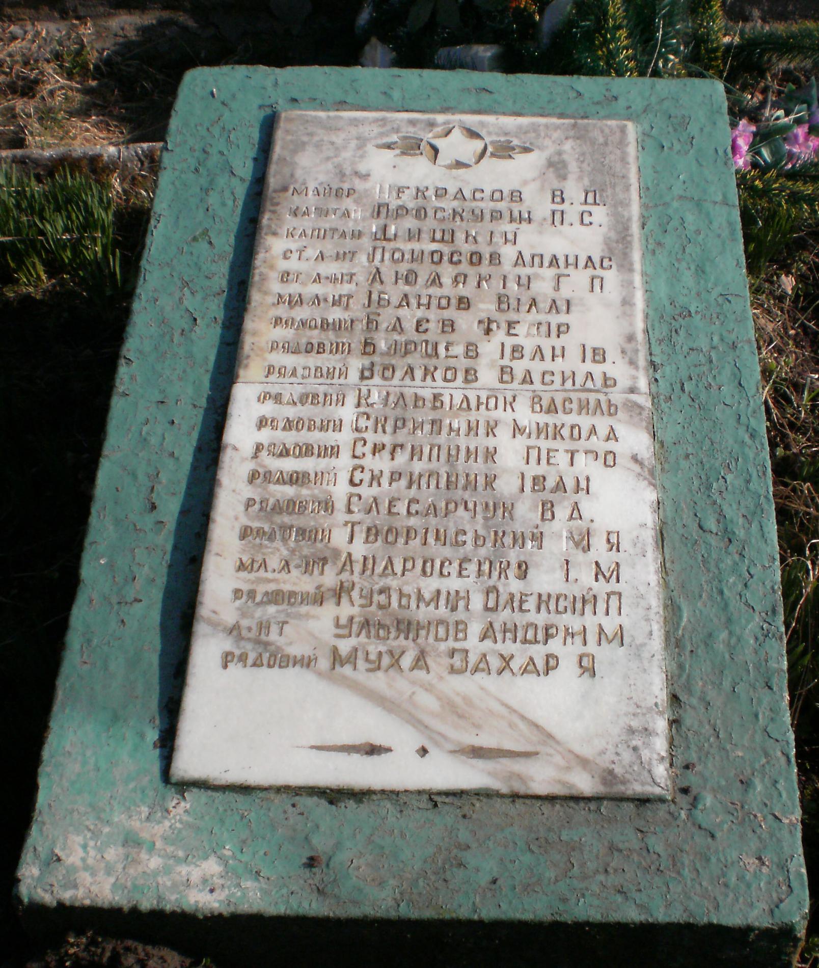 Братская могила в с. Лесная Слободка Коломыйского района