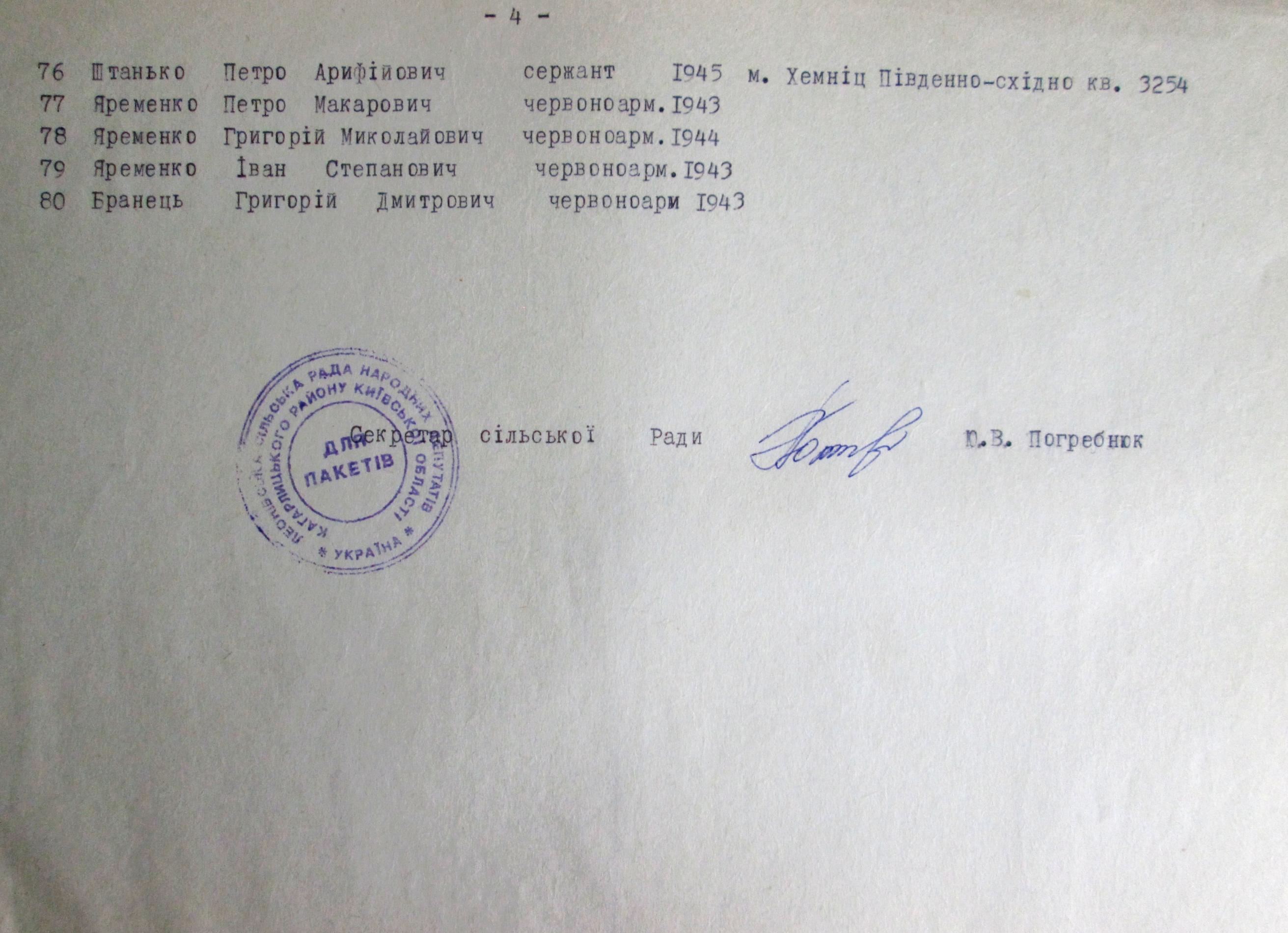 Братская могила возле детского сада в с. Антоновка Кагарлыкского района