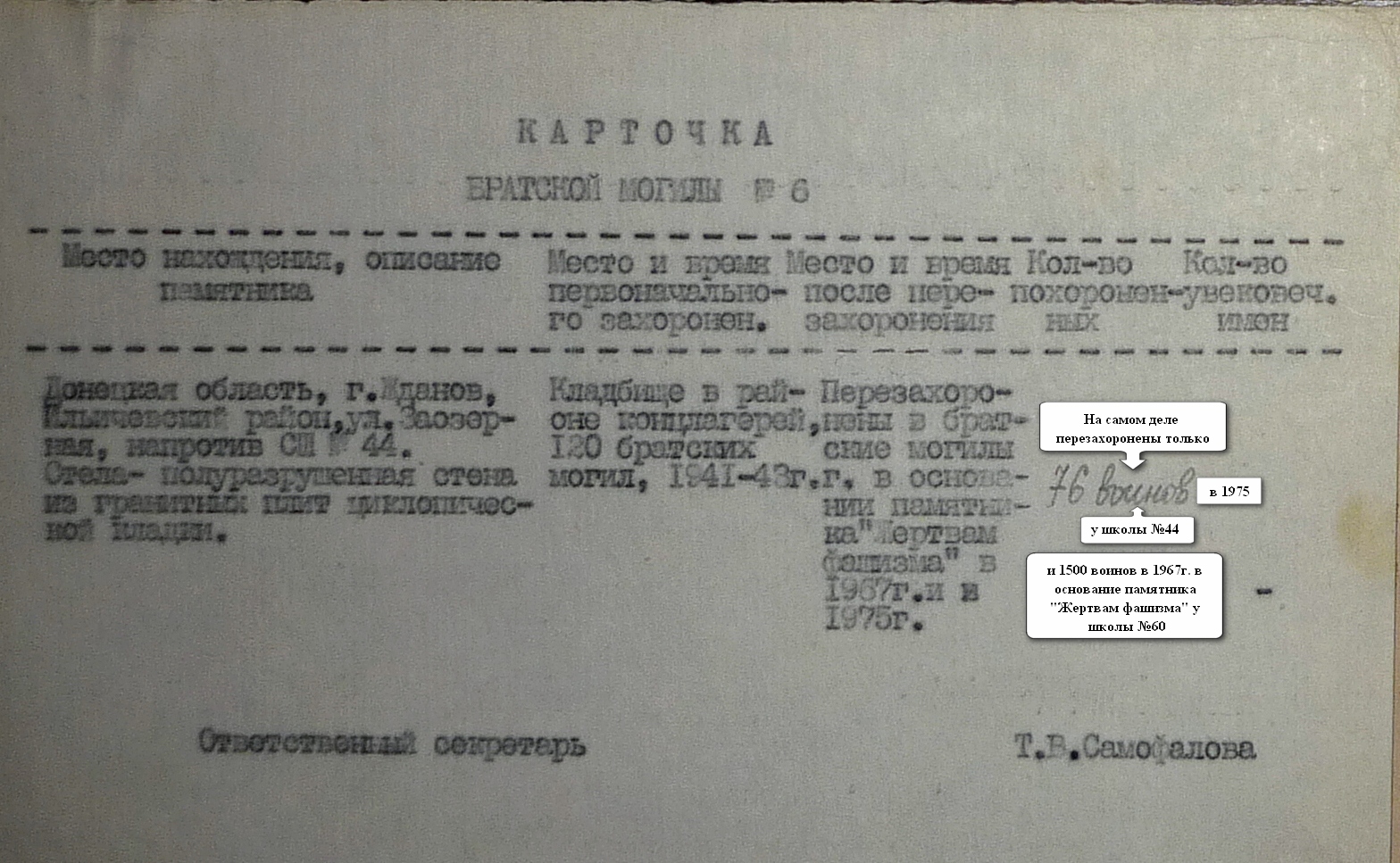 Братское захоронение военнопленных Мариупольских концлагерей, поселок Речной