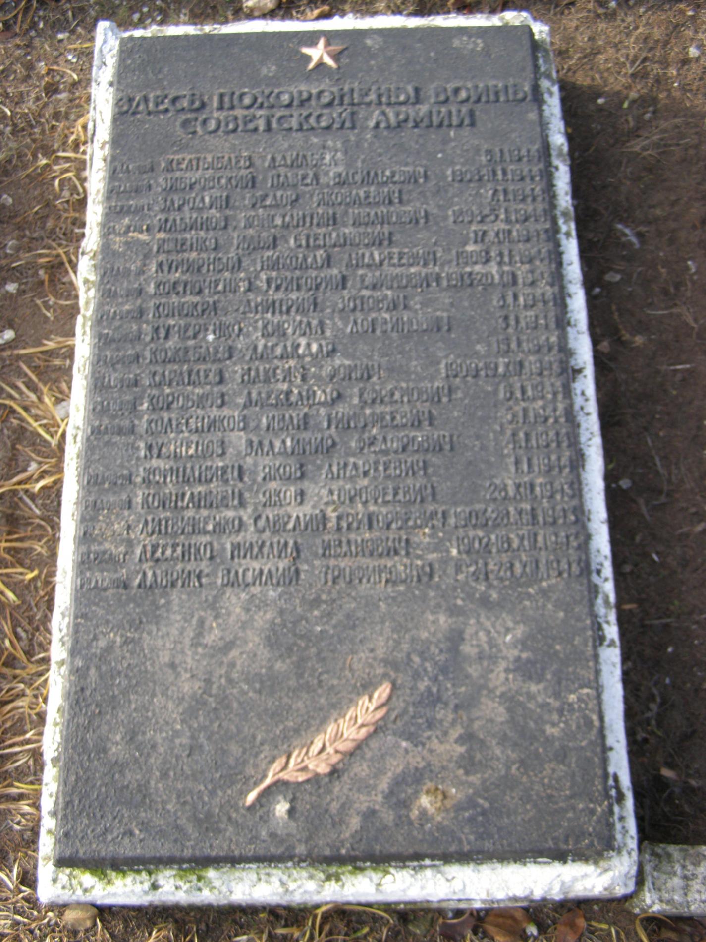 Братская могила в с. Цибулево Знаменского района