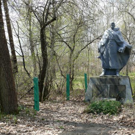 Братская могила и памятник воинам-односельчанам в с. Замошня б.Чернобыльского района