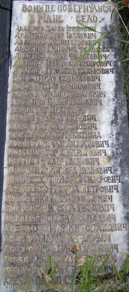 с. Козероги Черниговского района Черниговской области, Братская могила Воинов ВОВ