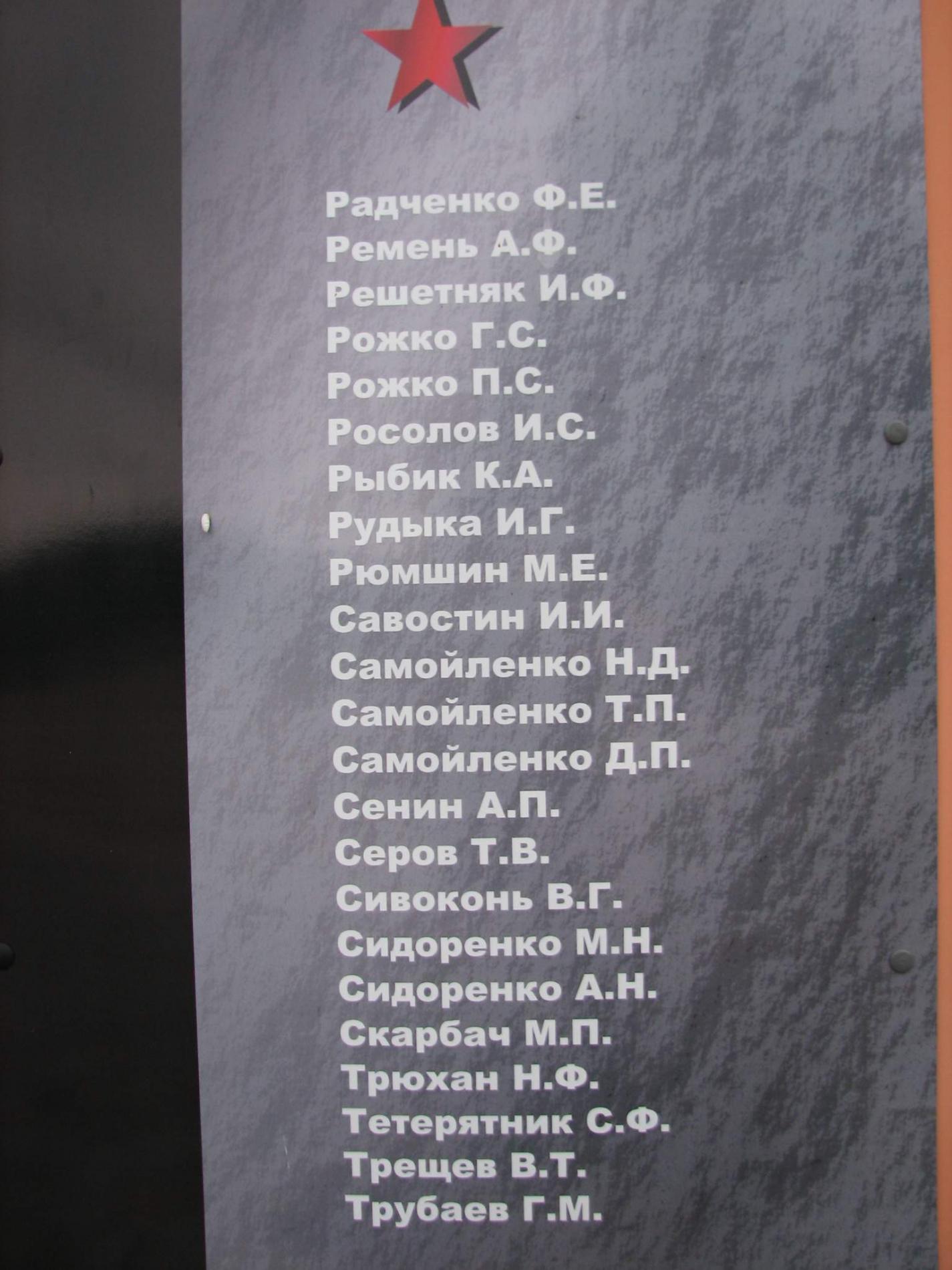 Памятник Воинам односельчанам