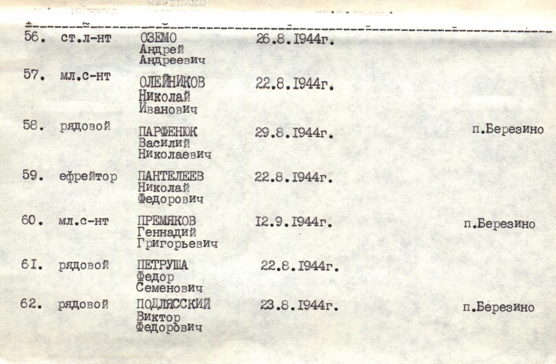Братская могила в пгт. Березино Тарутинского района