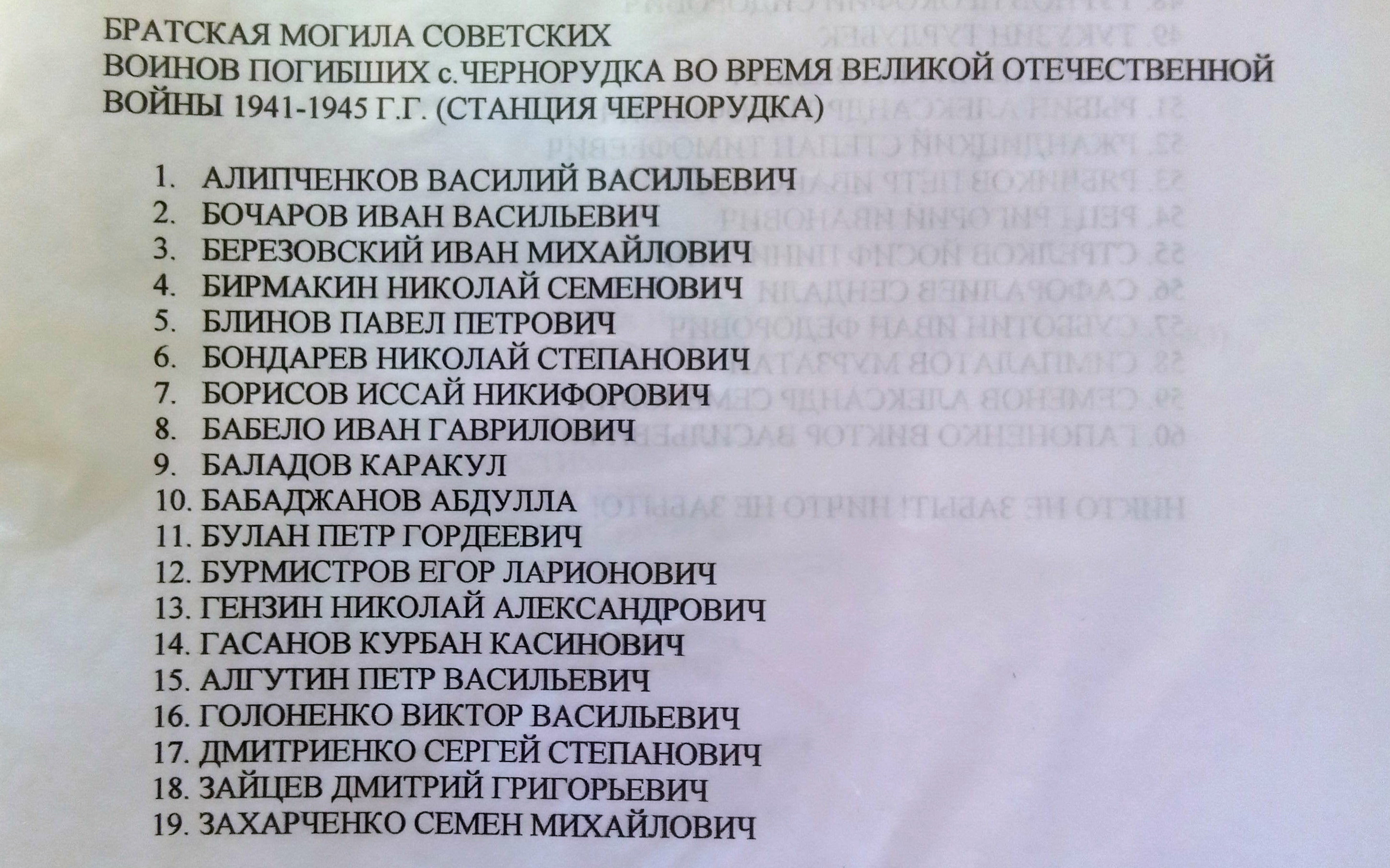 Братская могила на ж/д станции с. Чернорудка Ружинского района