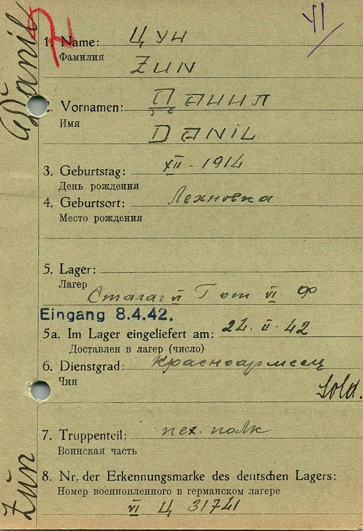 Цун Данил Прокопович