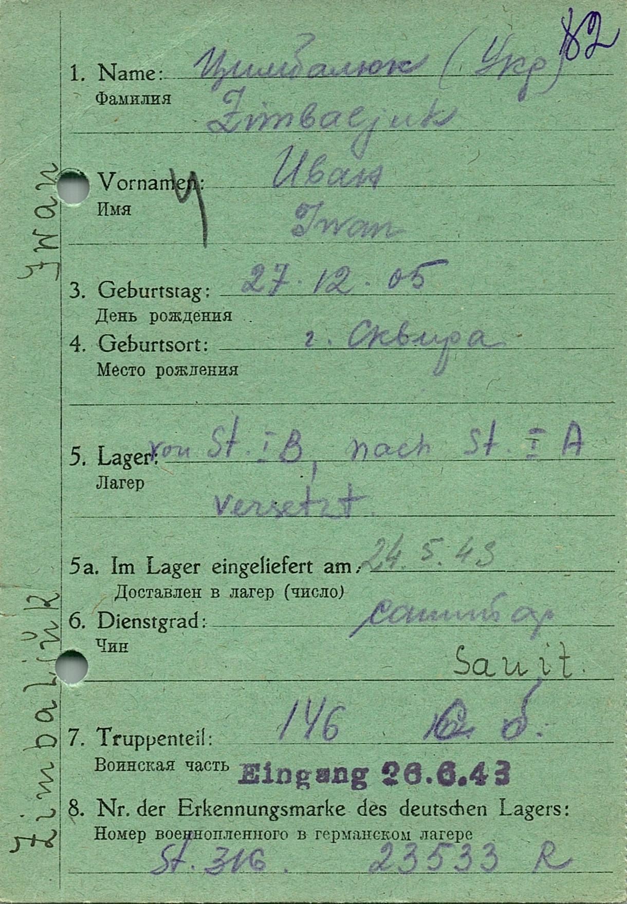 Цымбалюк Иван Дмитриевич