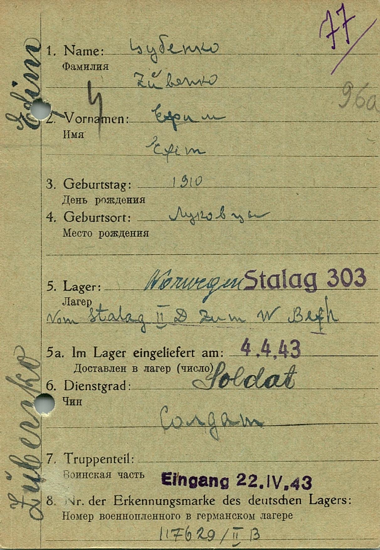 Цубенко Ефим Пантелеевич