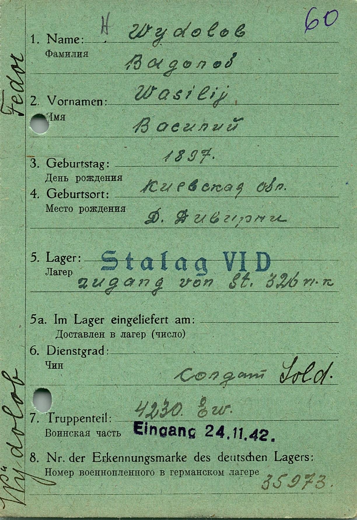 Выдолой Василий Михайлович