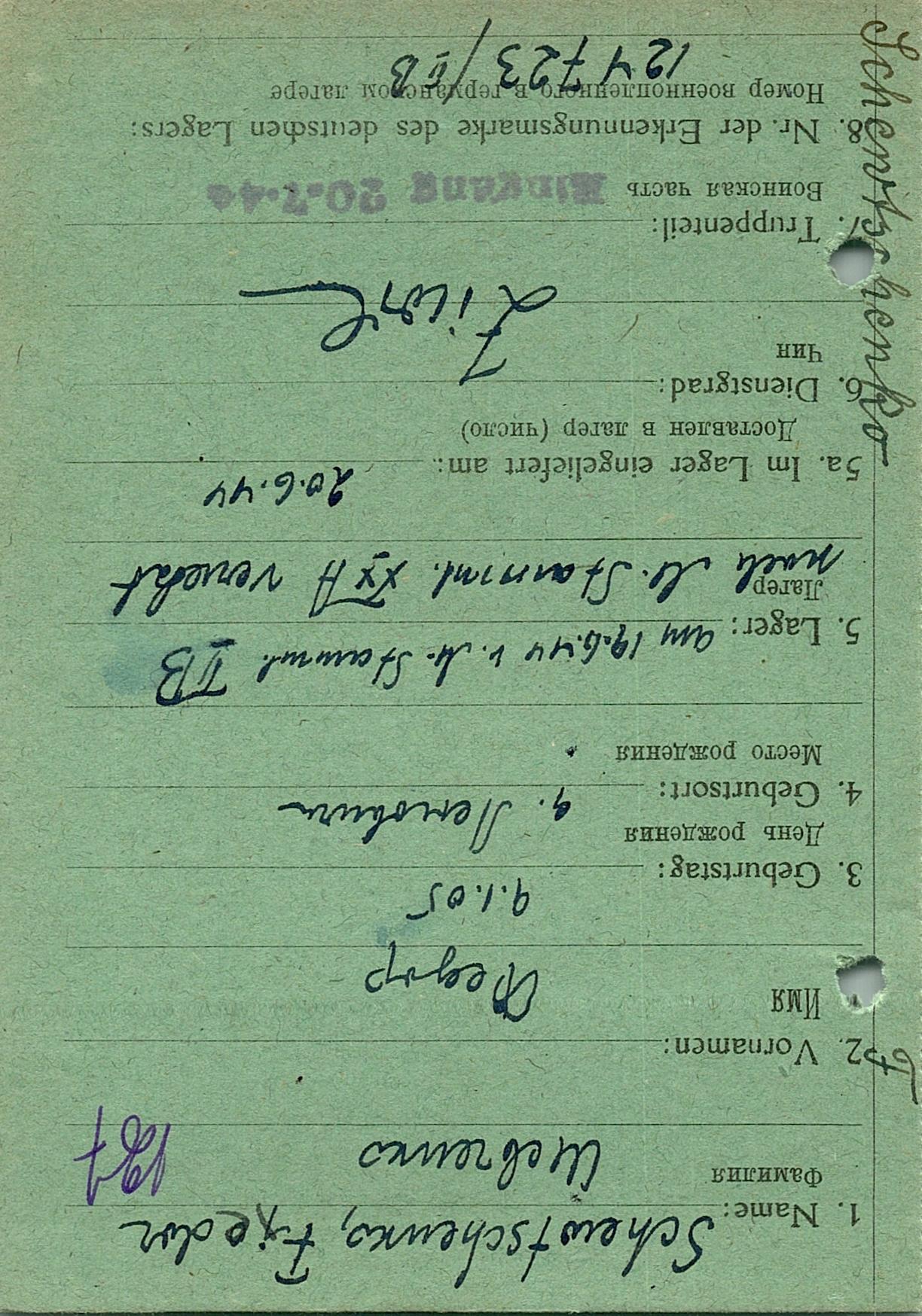 Шевченко Федор Григорьевич