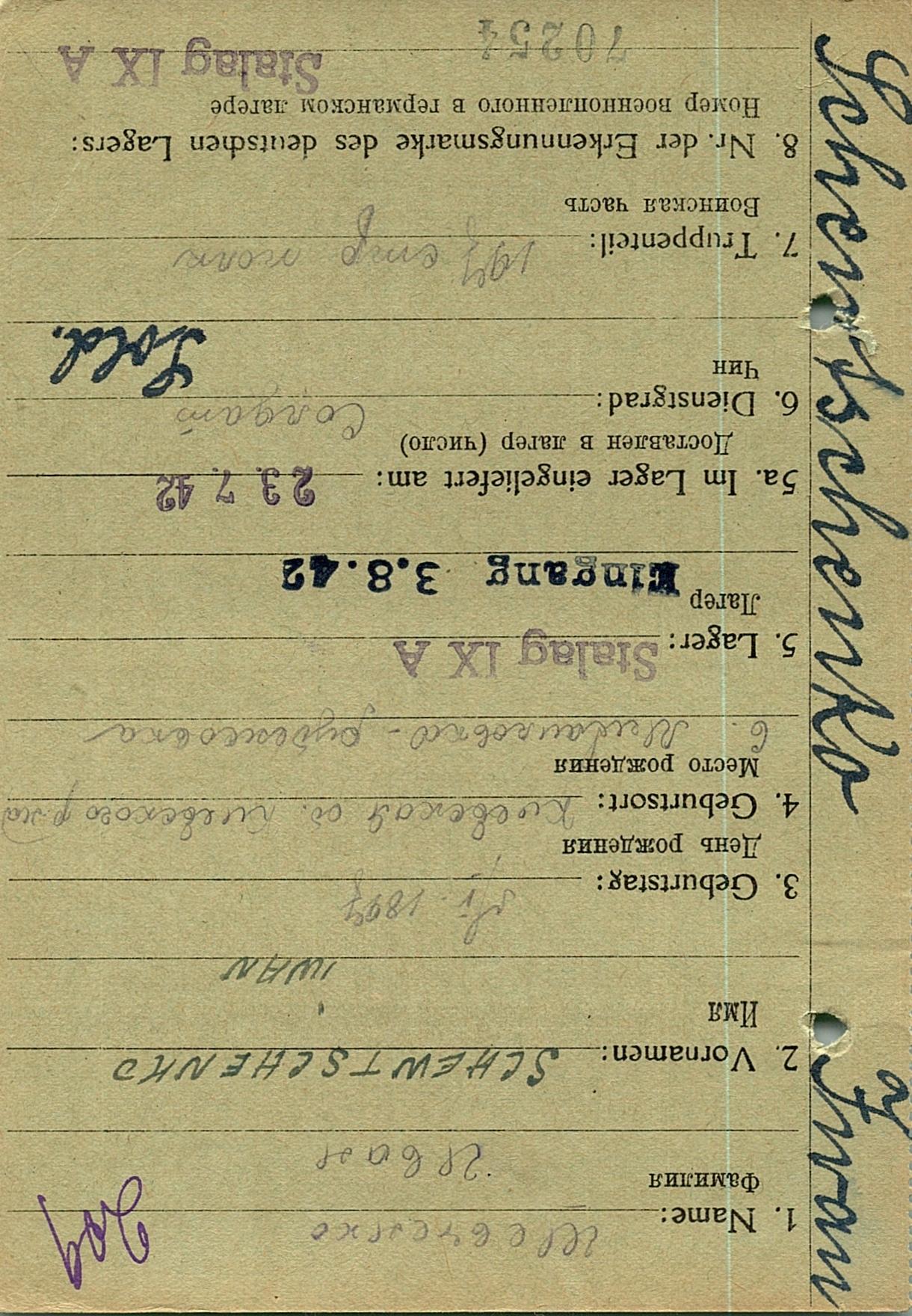 Шевченко Иван Григорьевич