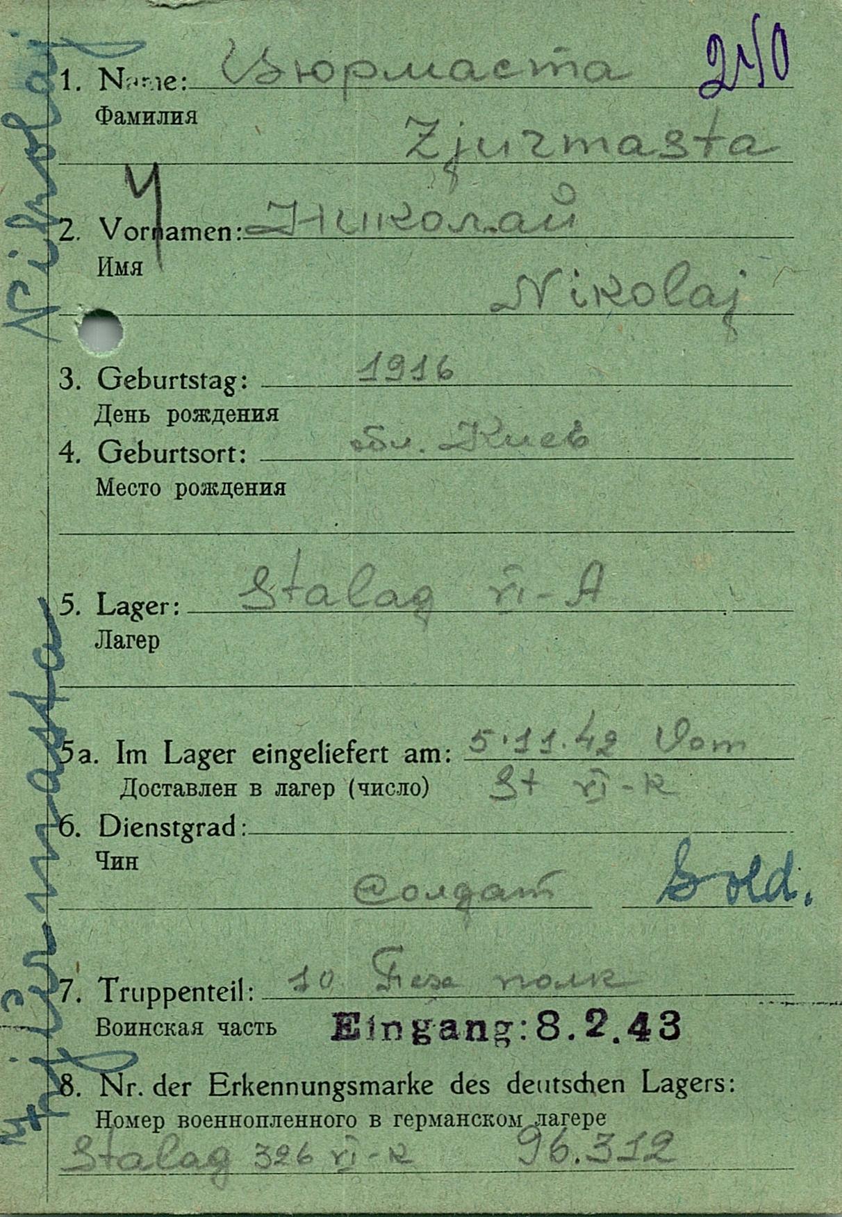 Цюрмаста Николай Сакович