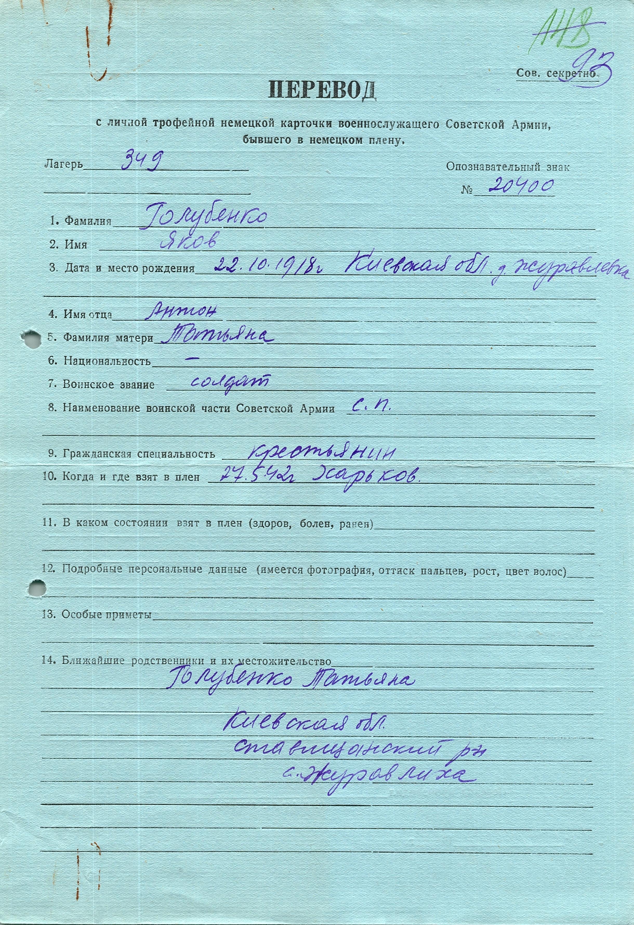 Голубенко Яков Антонович