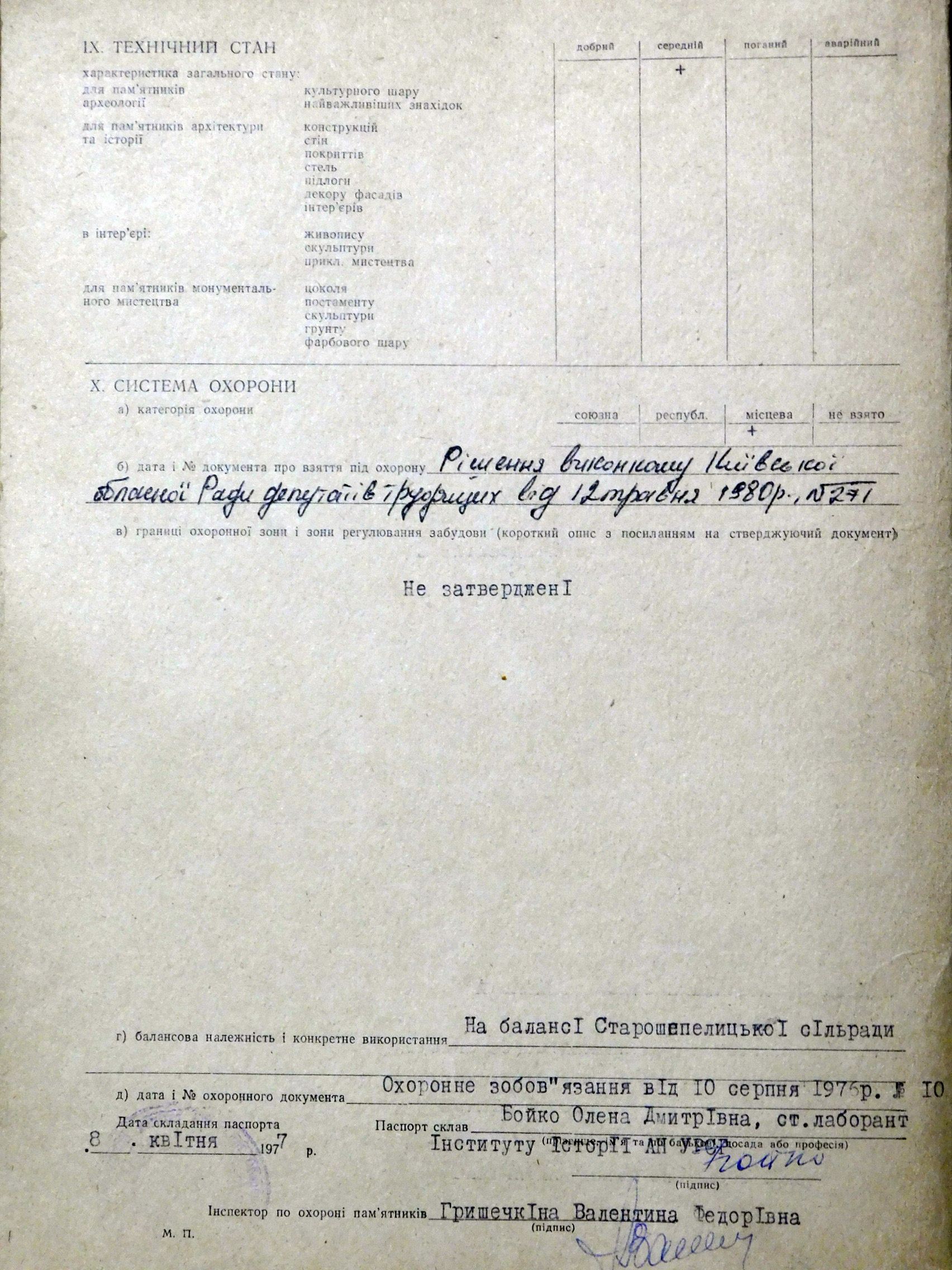 Братская могила в с. Старые Шепеличи