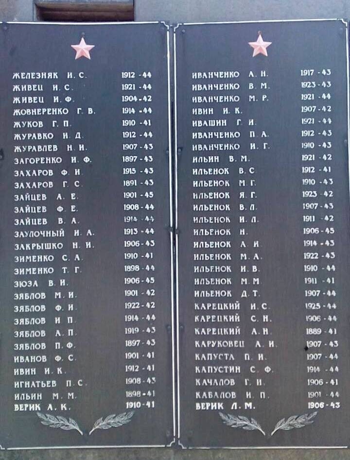Памятник односельчанам в пгт Новотроицкое Херсонской обл.