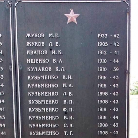 Памятник односельчанам в пгт Новотроицкое Херсонской обл.