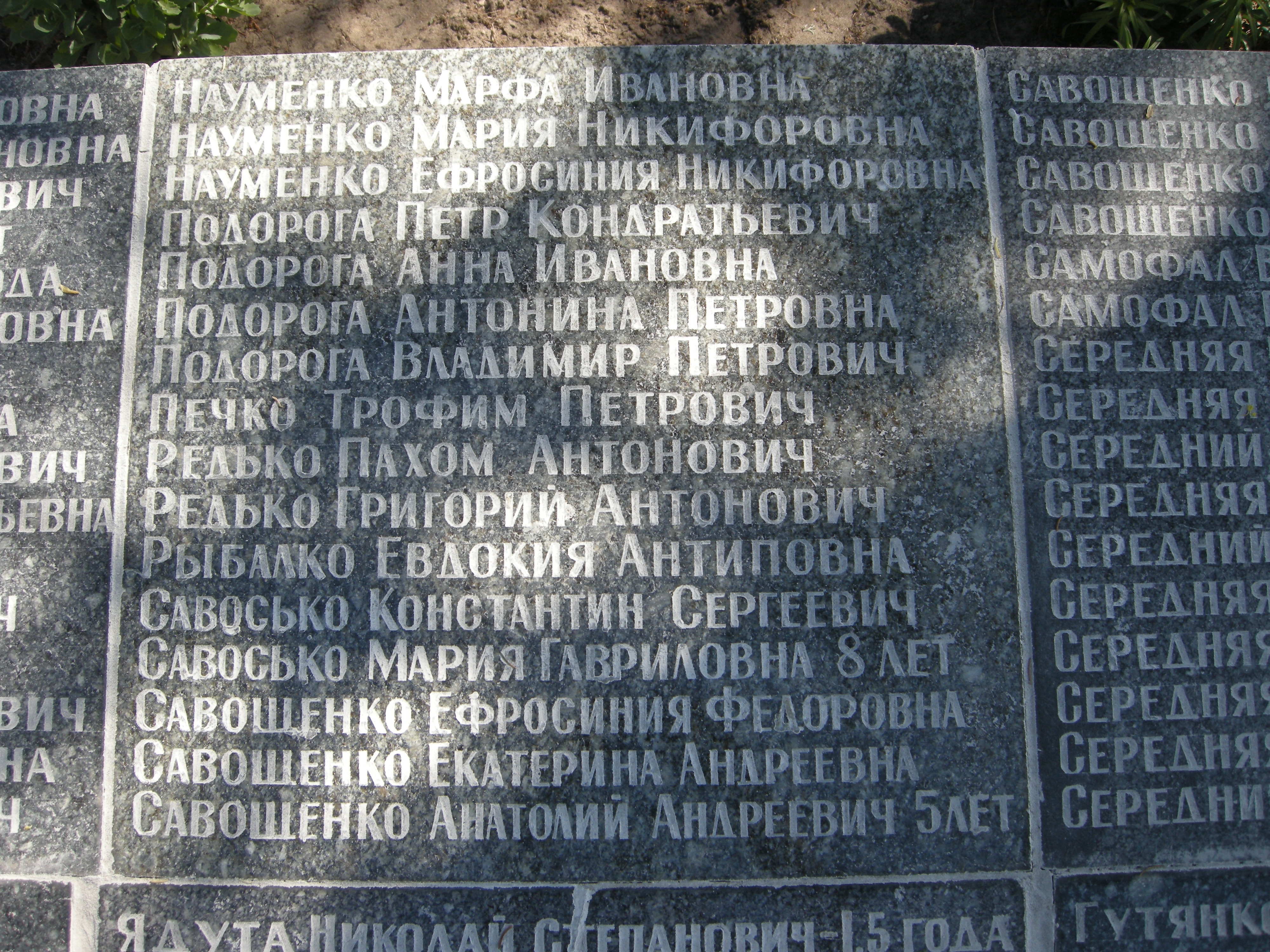 Братская могила мирных жителей на х. Гута Глуховского района