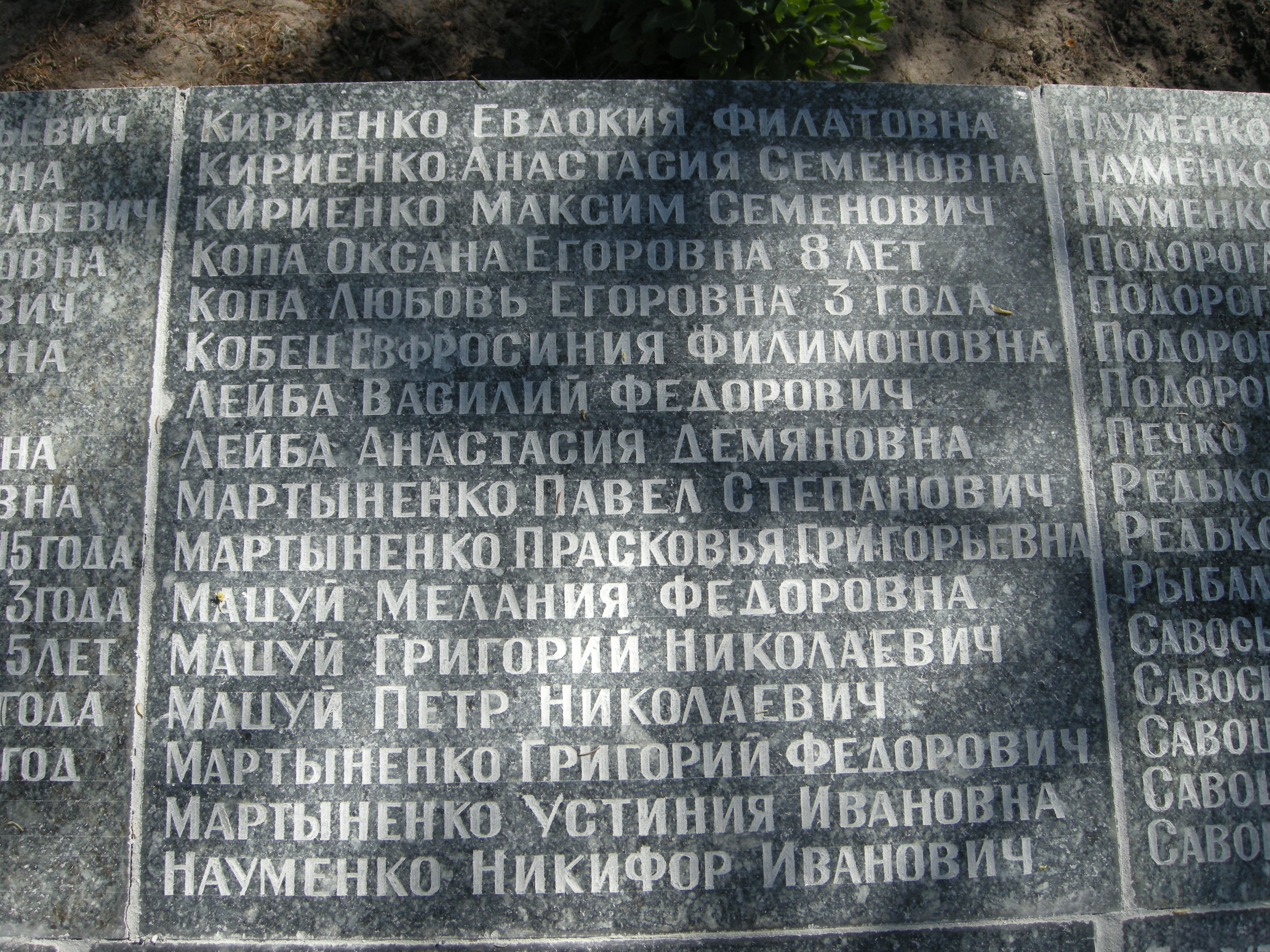 Братская могила мирных жителей на х. Гута Глуховского района