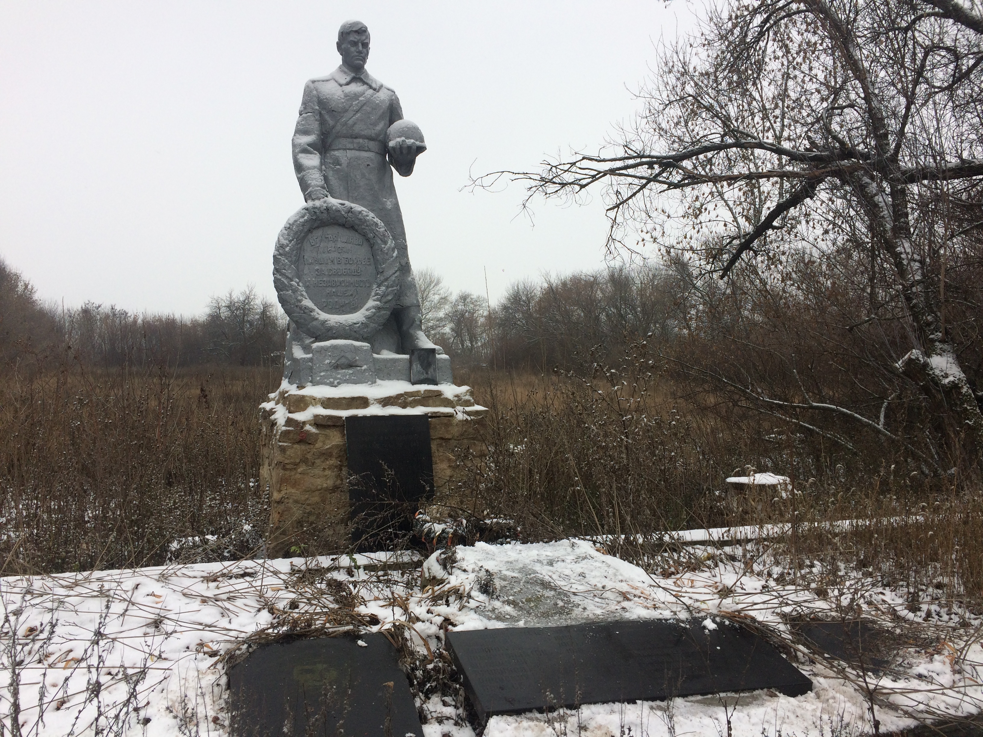 Братская могила в с. Новокриворожье Добропольского района