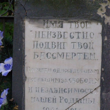Одиночная могила на кладбище в с. Хибаловка Куликовского района