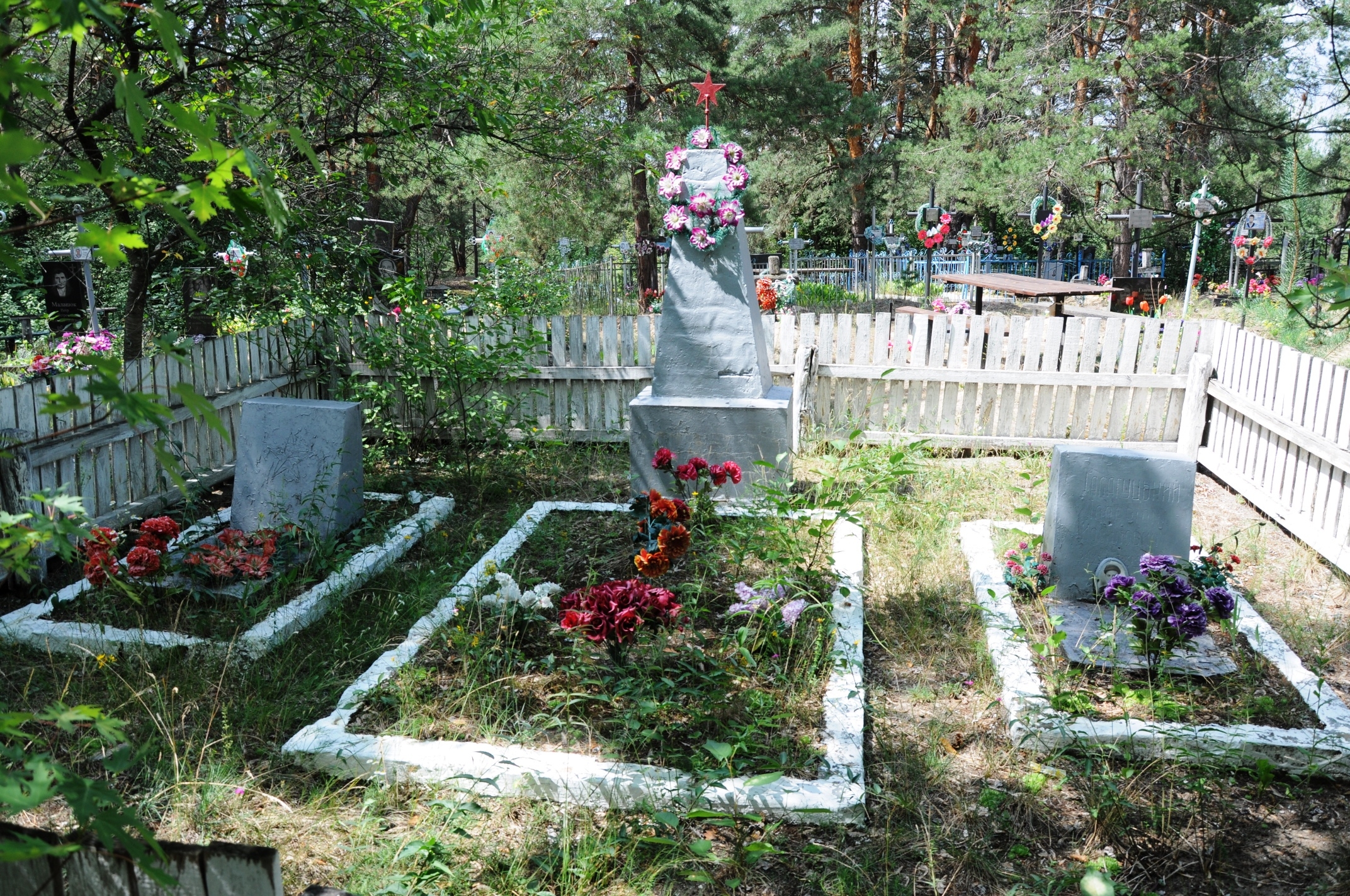 Воинские захоронения на кладбище с. Феневичи Иванковского района