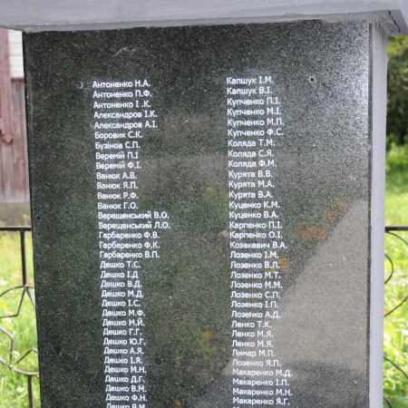 Памятник односельчанам в с. Шибеное Бородянского района 