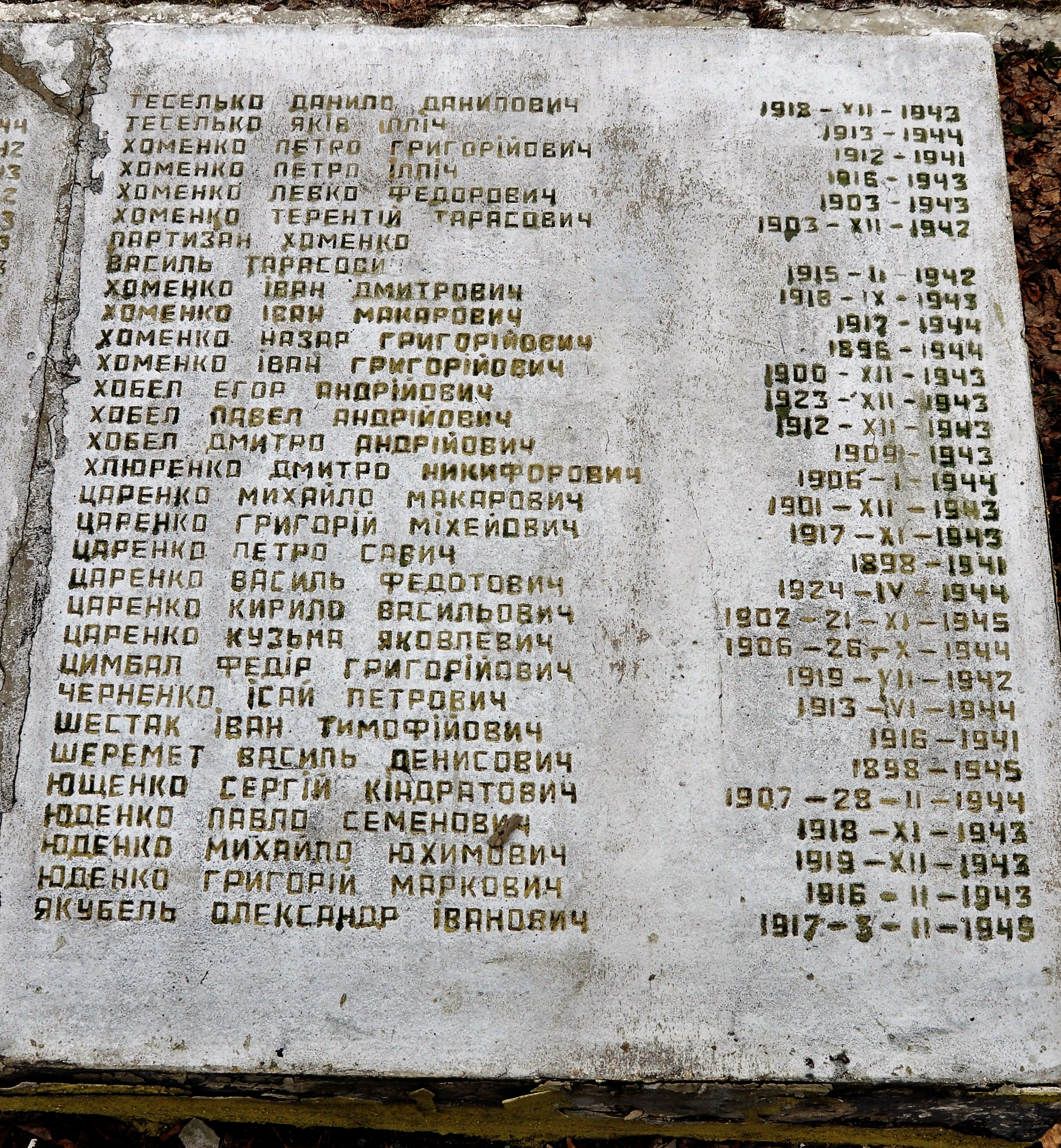 Памятник односельчанам в с Бречь Корюковского района