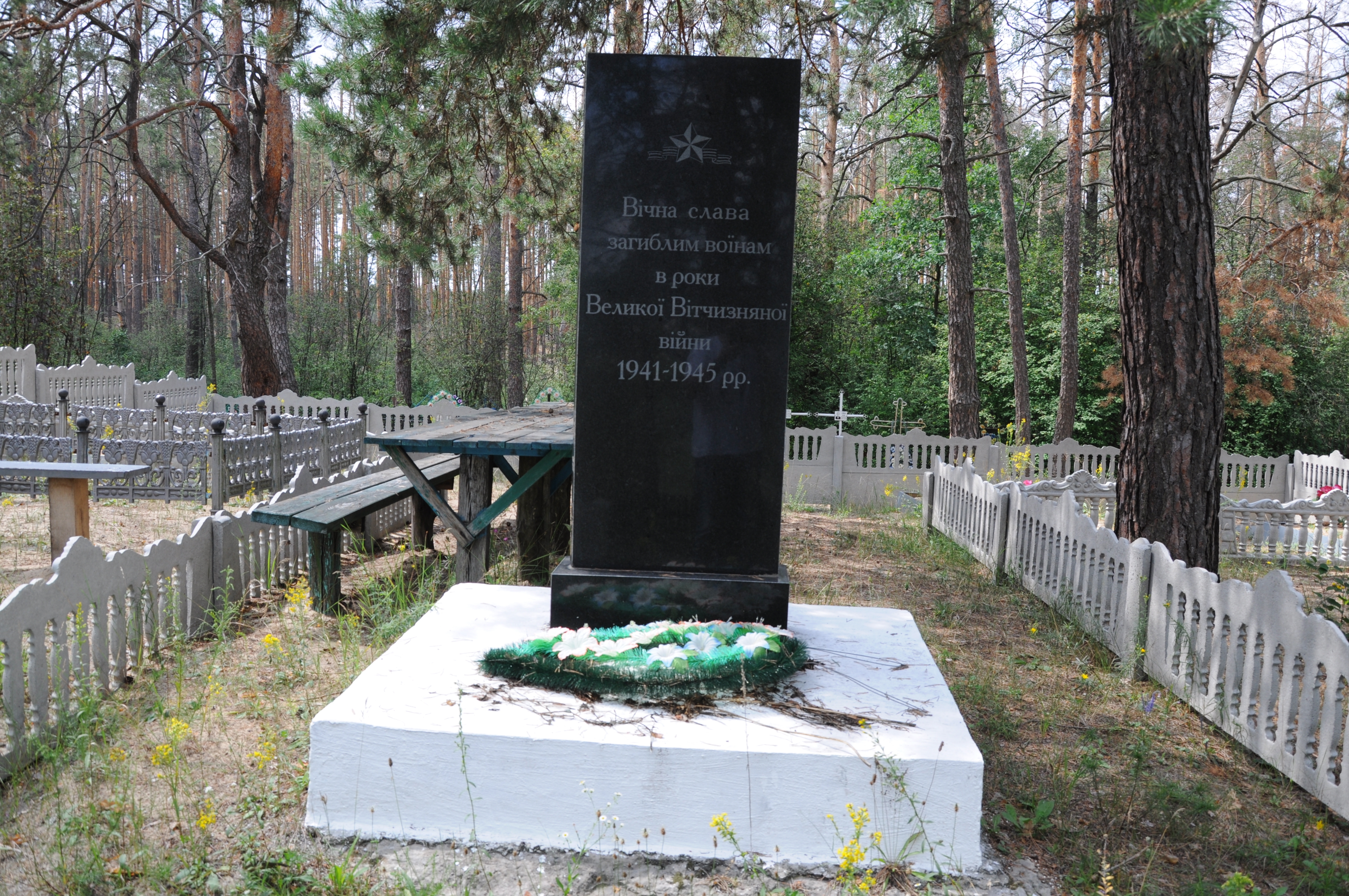 Братская могила на кладбище с. Рудня-Шпилевская Иванковского района