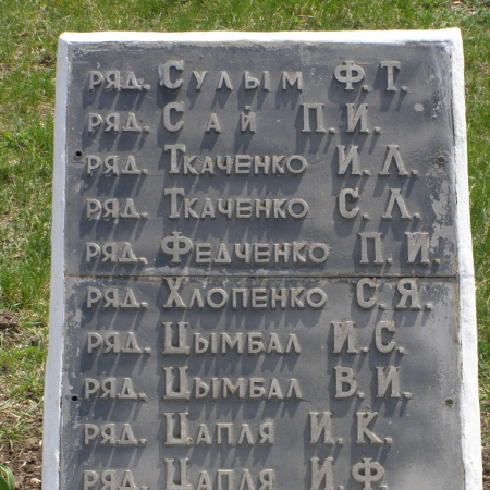 Братская могила в с. Миролюбовка Пятихатского района